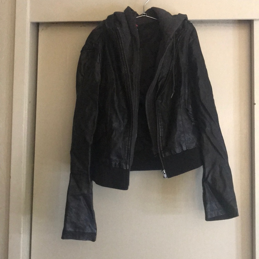 Black leather jacket